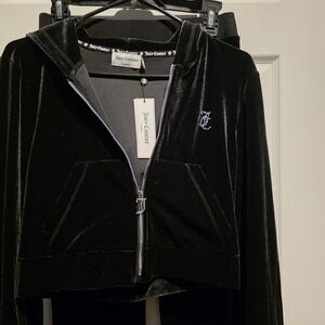 Juicy Couture Black Velour Hoodie NWT